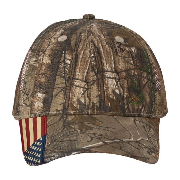 Camo Woven USA Flag Mesh Cap Thumbnail